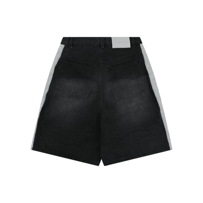 Balenciaga Piping Detail Denim Shorts