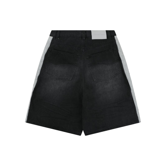 Balenciaga Piping Detail Denim Shorts