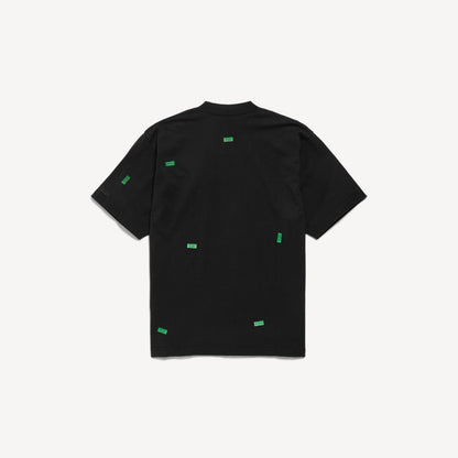 Balenciaga 520 Stickers Medium Fit T-Shirt — Black & Green