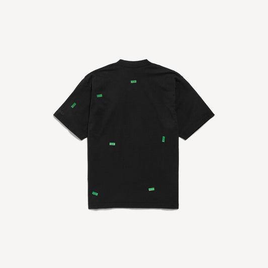Balenciaga 520 Stickers Medium Fit T-Shirt — Black & Green