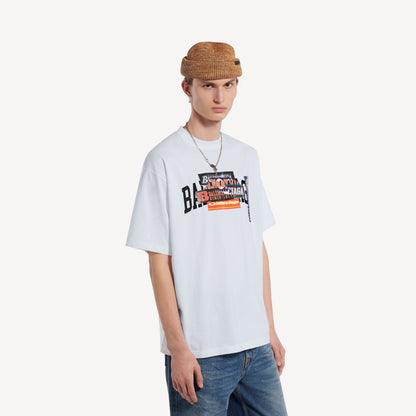 Balenciaga Bumper Stickers Medium Fit T-Shirt — Dry Jersey