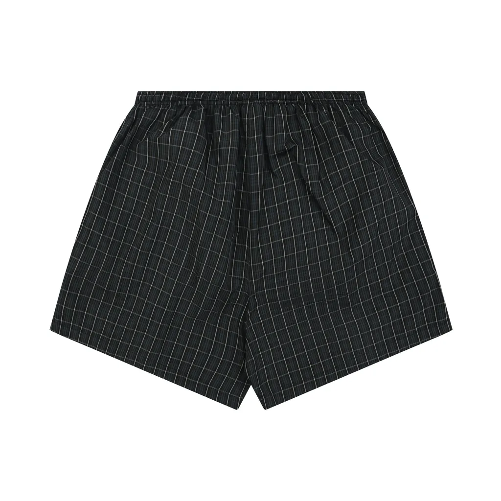 Balenciaga Black & Blue Technical Check Boxer Shorts