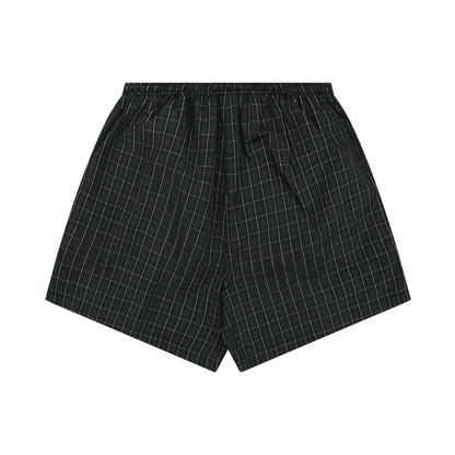 Balenciaga Black & Blue Technical Check Boxer Shorts