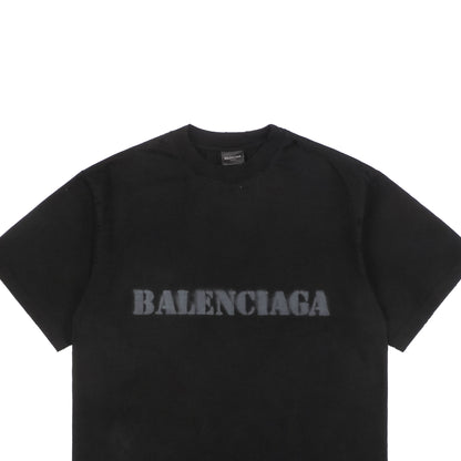 Balenciaga Letter Print Loose Fit Crewneck T-Shirt