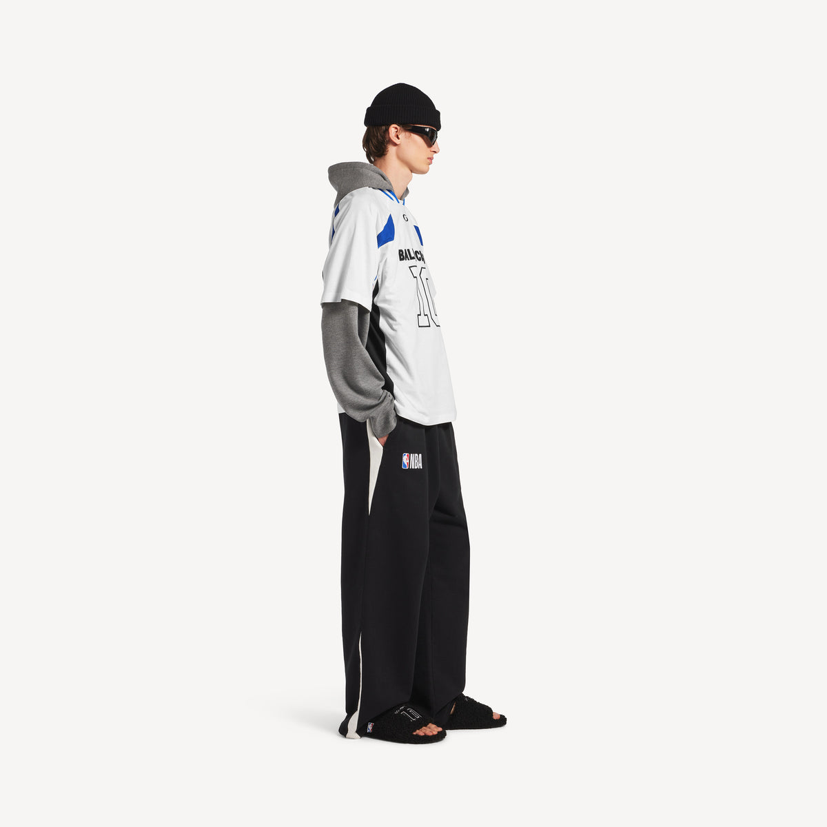 Balenciaga x NBA Collaboration Oversized T-Shirt — White / Multicolor