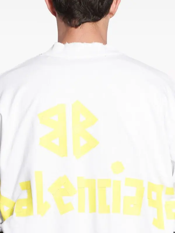 Balenciaga Tape Type Cotton T-Shirt