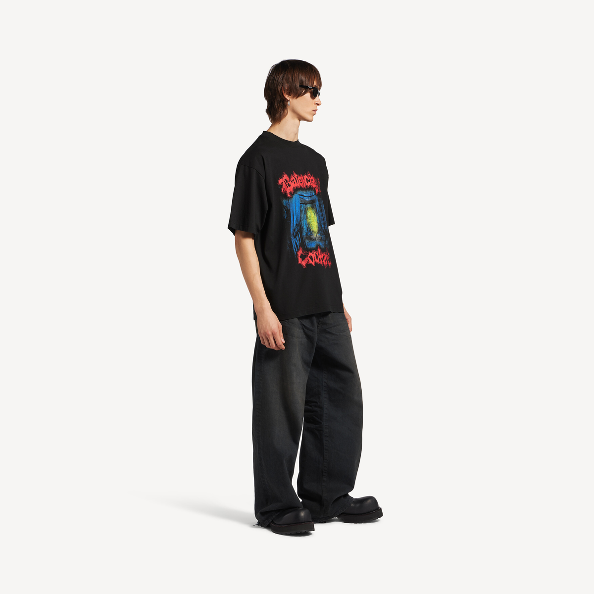 Balenciaga Salon de Couture Medium Fit T-Shirt – Black
