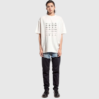 Balenciaga Archives Logos Oversized T-Shirt – Black / White
