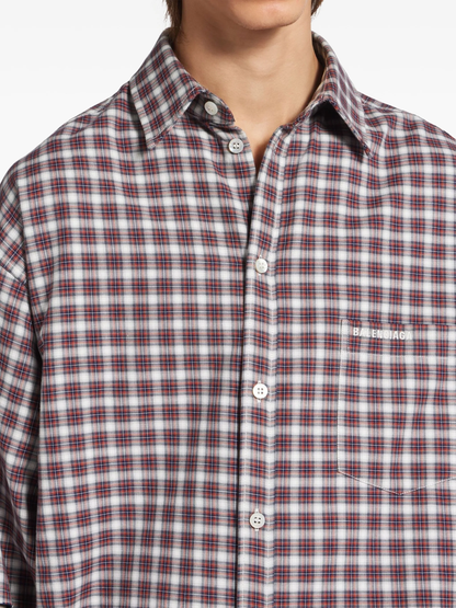 Balenciaga Layered Checked Cotton Shirt