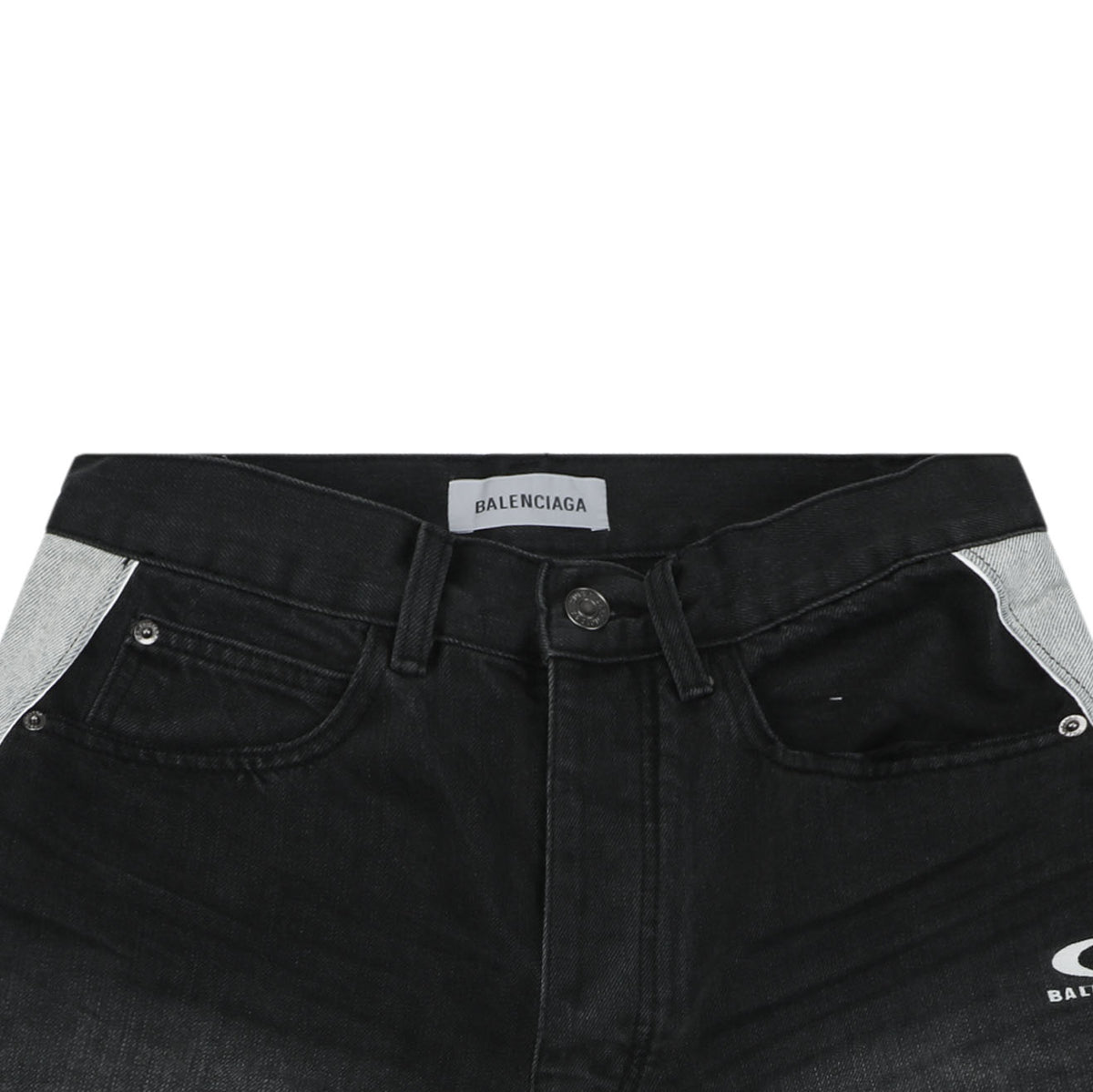 Balenciaga Piping Detail Denim Shorts
