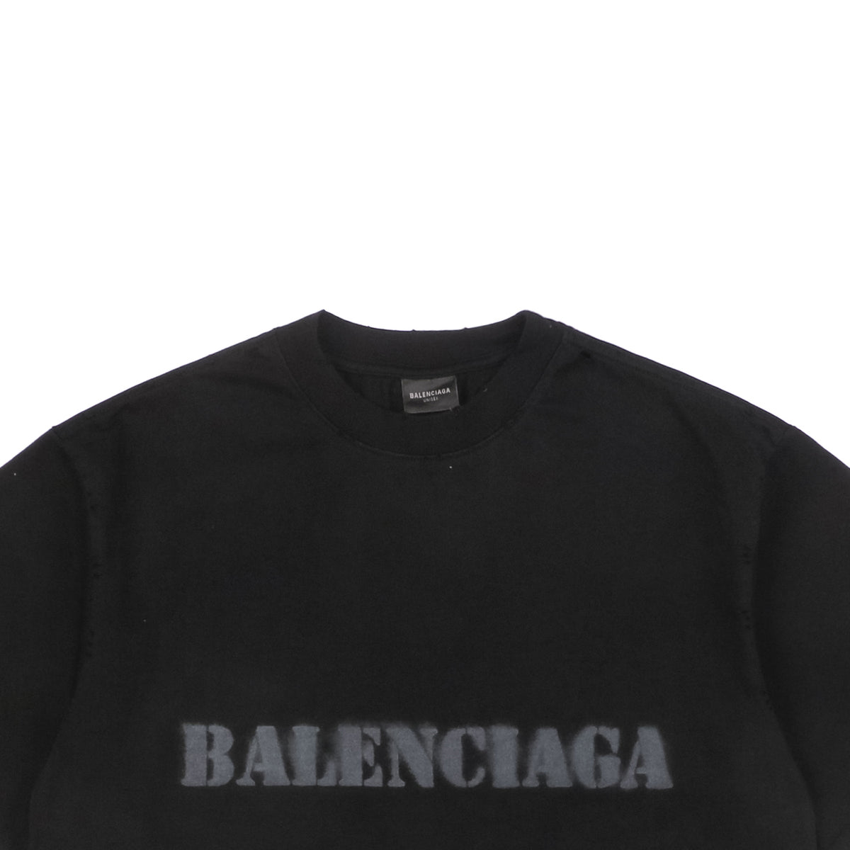 Balenciaga Letter Print Loose Fit Crewneck T-Shirt