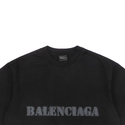 Balenciaga Letter Print Loose Fit Crewneck T-Shirt