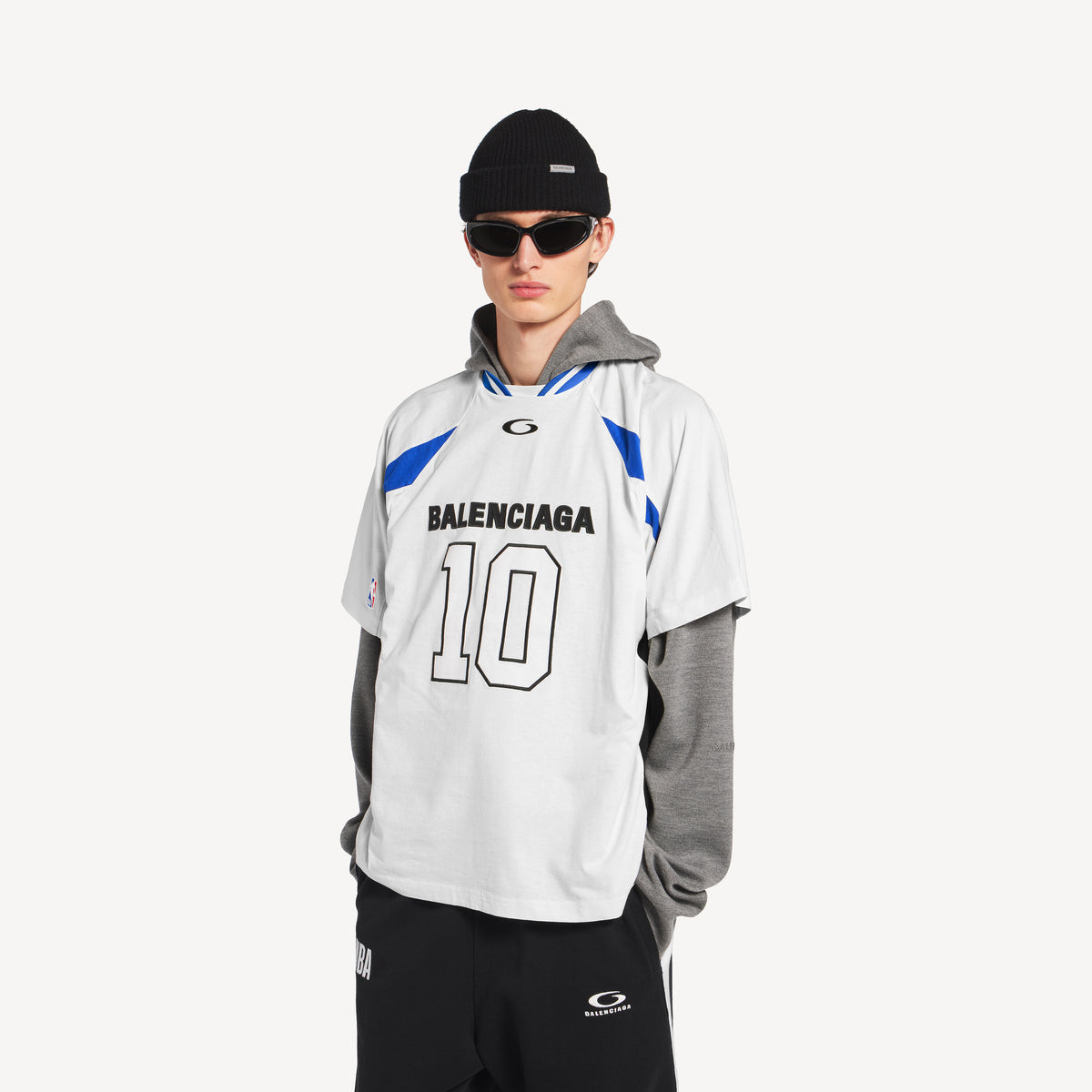 Balenciaga x NBA Collaboration Oversized T-Shirt — White / Multicolor