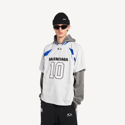 Balenciaga x NBA Collaboration Oversized T-Shirt — White / Multicolor