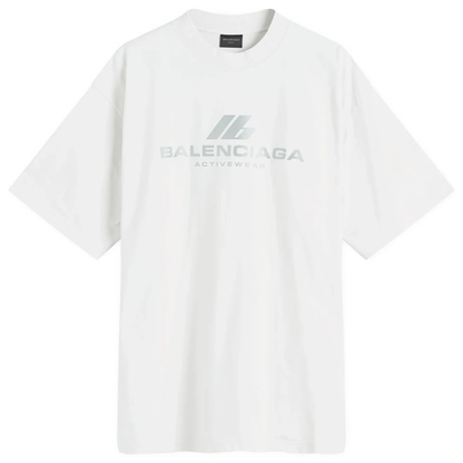 Balenciaga Activewear Logo Oversized T-Shirt – Black / White