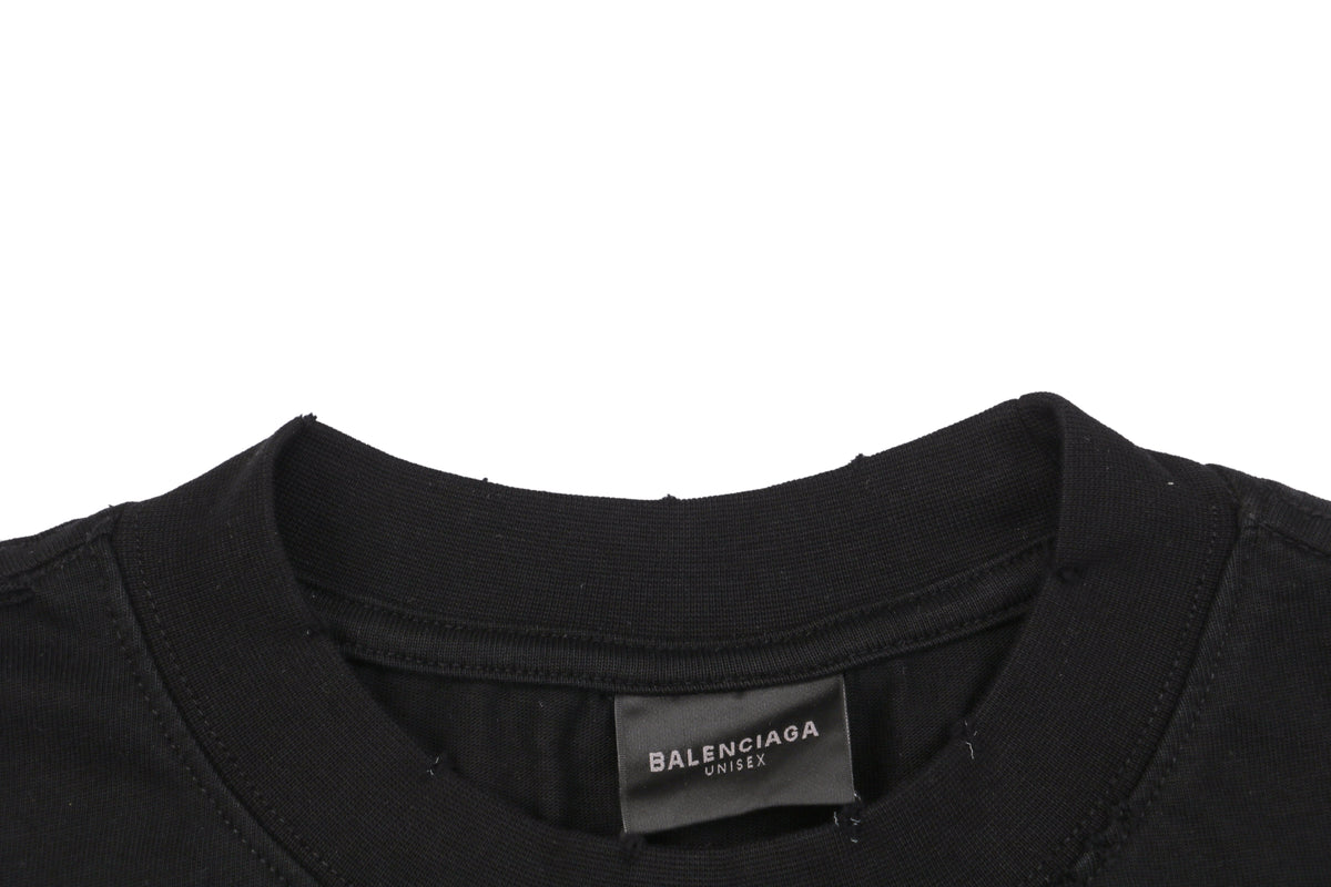 Balenciaga Letter Print Loose Fit Crewneck T-Shirt