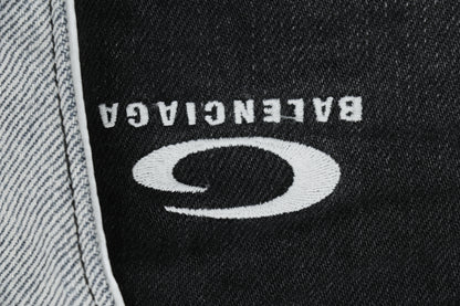 Balenciaga Piping Detail Denim Shorts
