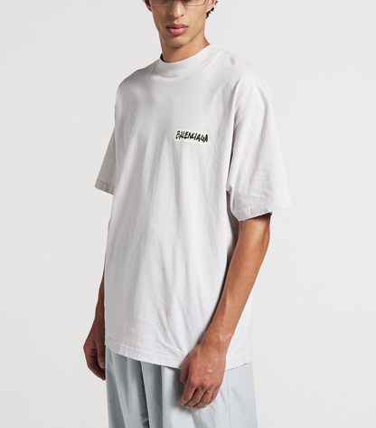 Balenciaga Cotton Masking Tape Logo T-Shirt