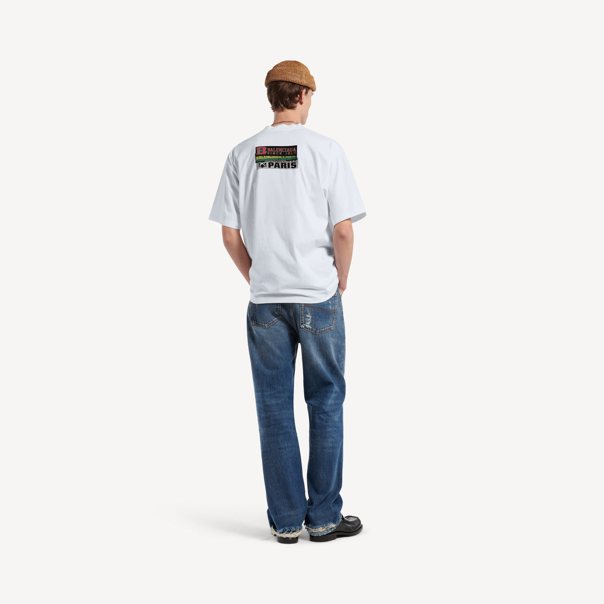 Balenciaga Bumper Stickers Medium Fit T-Shirt — Dry Jersey