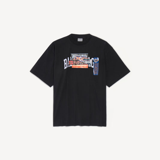 Balenciaga Bumper Stickers Medium Fit T-Shirt — Dry Jersey