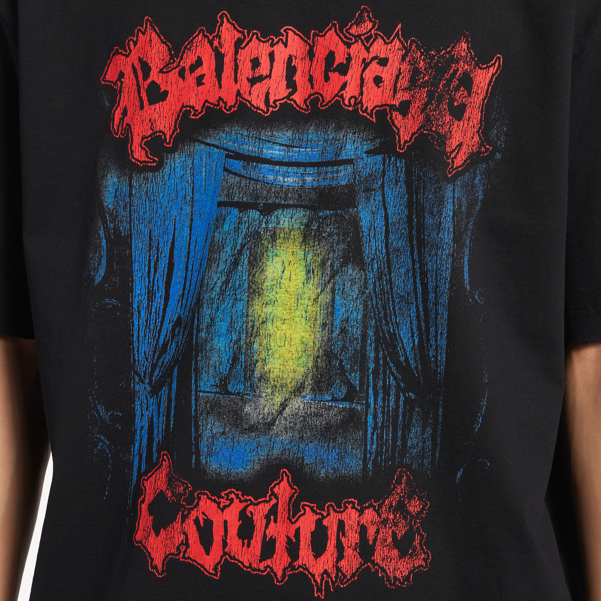 Balenciaga Salon de Couture Medium Fit T-Shirt – Black