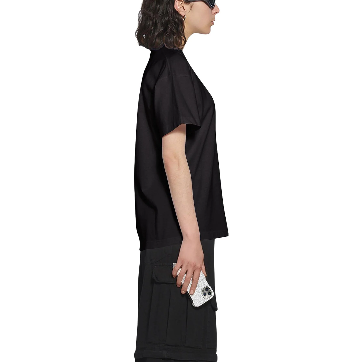 Balenciaga Political Campaign Logo Short Sleeve T-Shirt — Black