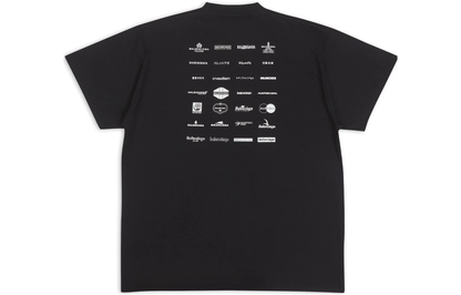Balenciaga Archives Logos Oversized T-Shirt – Black / White