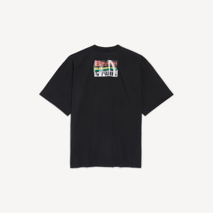 Balenciaga Bumper Stickers Medium Fit T-Shirt — Dry Jersey