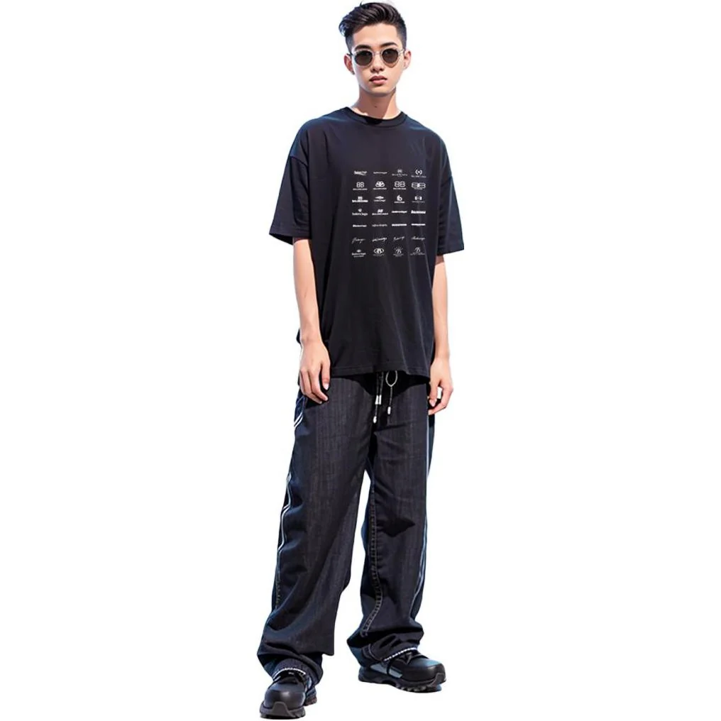 Balenciaga Archives Logos Oversized T-Shirt – Black / White