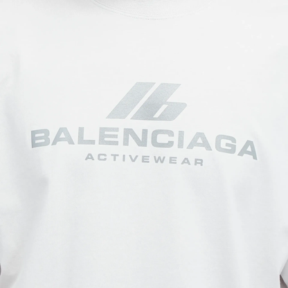 Balenciaga Activewear Logo Oversized T-Shirt – Black / White