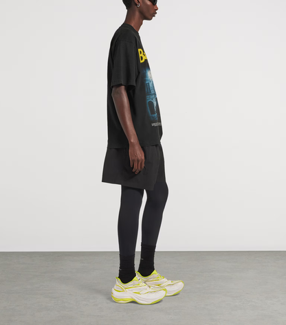 Balenciaga The Address Medium Fit T-Shirt — Washed Black