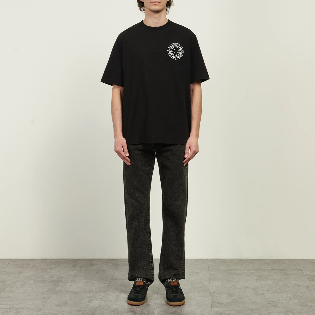Stone Island Men's Organic Cotton Compass Knit T-Shirt
