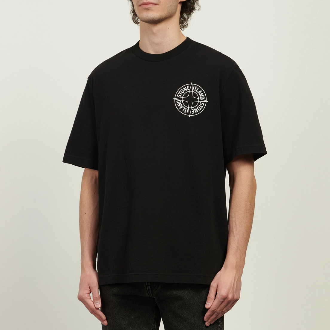 Stone Island Men's Organic Cotton Compass Knit T-Shirt