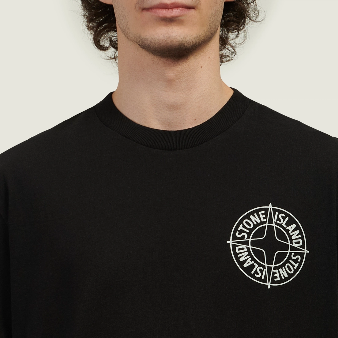 Stone Island Men's Organic Cotton Compass Knit T-Shirt