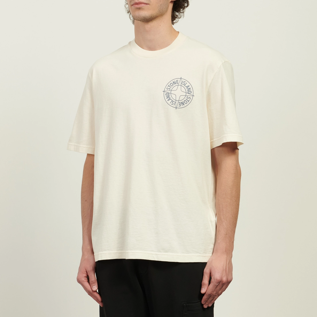 Stone Island Men's Organic Cotton Compass Knit T-Shirt