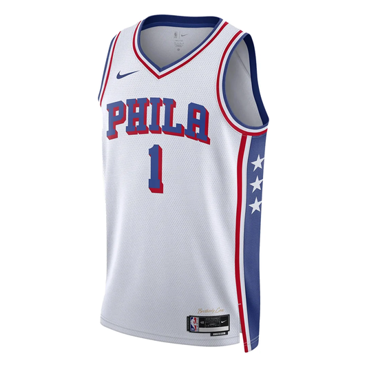 Nike Dri-FIT NBA James Harden Philadelphia 76ers 2023/24 Association Edition Swingman Jersey #1 – White