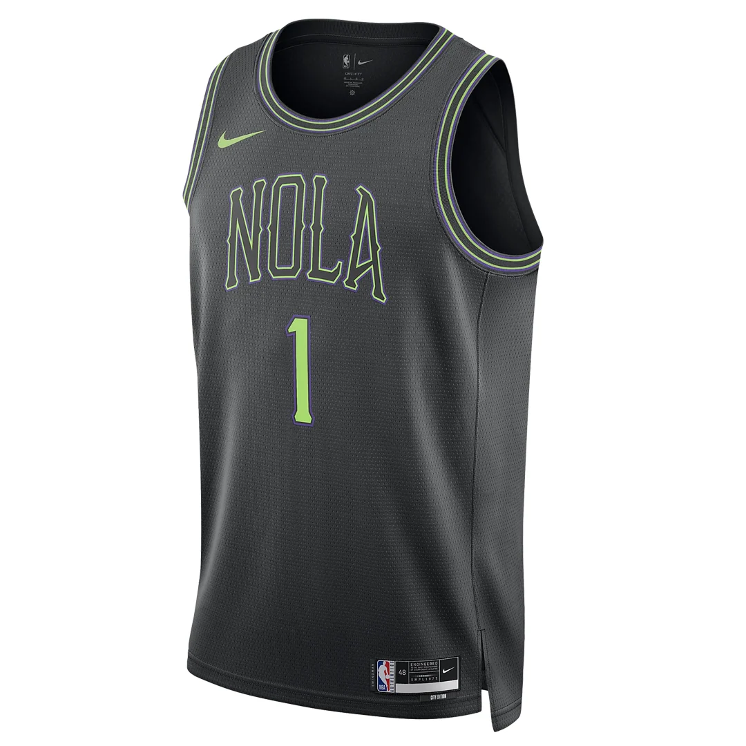 Nike Dri-FIT NBA Zion Williamson New Orleans Pelicans 2023/24 City Edition Swingman Jersey #1 – DX8511-012