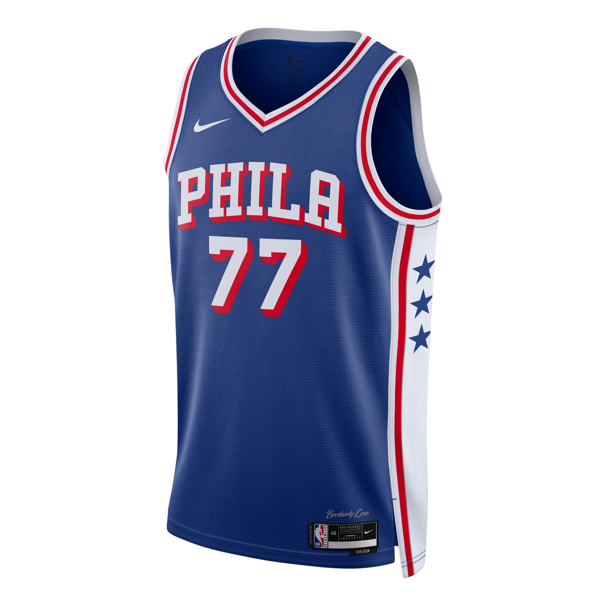 Nike NBA VJ Edgecombe Philadelphia 76ers Icon Edition Dri-FIT Swingman Jersey – DX8620-496