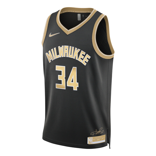 Nike Dri-FIT Giannis Antetokounmpo Milwaukee Bucks 2024 Select Series Swingman Jersey 'Black Gold'