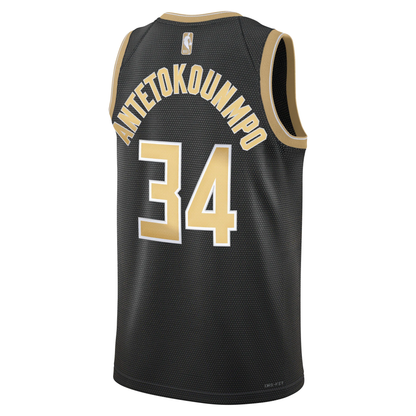 Nike Dri-FIT Giannis Antetokounmpo Milwaukee Bucks 2024 Select Series Swingman Jersey 'Black Gold'