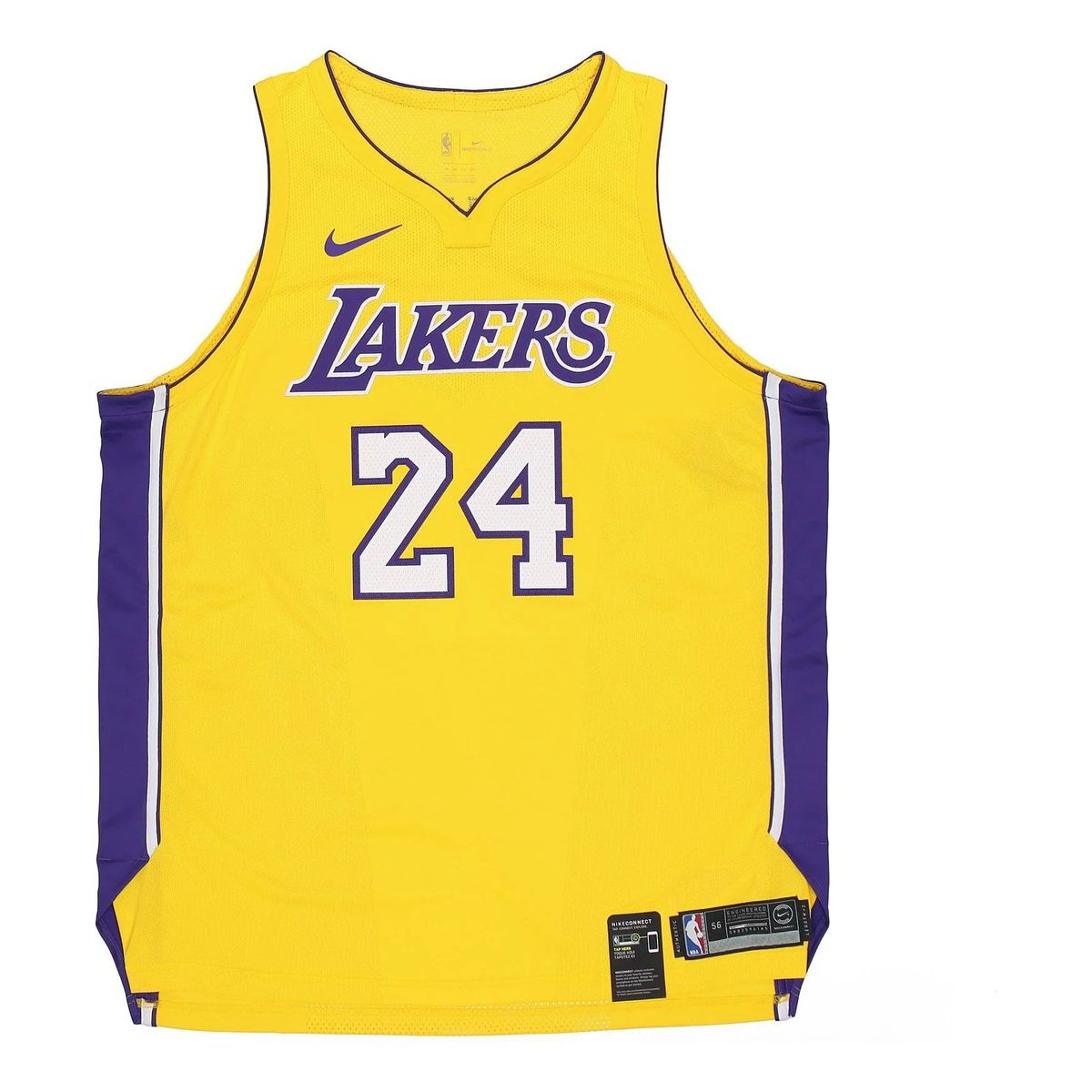 Nike NBA Kobe #24 Los Angeles Lakers Icon Edition Authentic Jersey - Yellow AQ2107-728