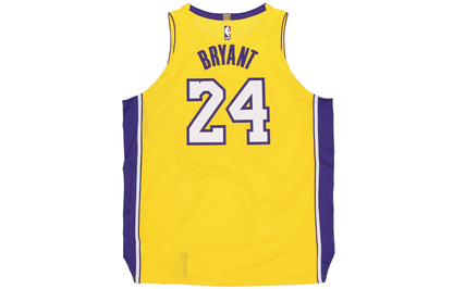 Nike NBA Kobe #24 Los Angeles Lakers Icon Edition Authentic Jersey - Yellow AQ2107-728