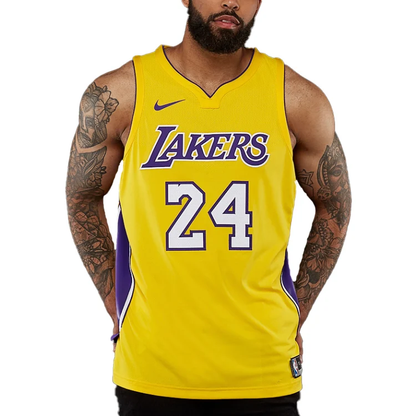 Nike NBA Kobe #24 Los Angeles Lakers Icon Edition Authentic Jersey - Yellow AQ2107-728