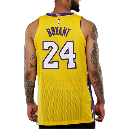 Nike NBA Kobe #24 Los Angeles Lakers Icon Edition Authentic Jersey - Yellow AQ2107-728