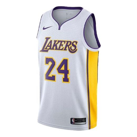 Nike NBA Kobe Bryant Los Angeles Lakers Icon Edition Swingman Jersey - White - AQ2108-100