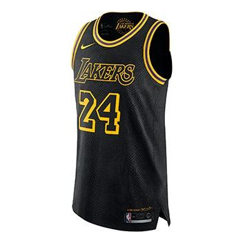 Nike Kobe Bryant Los Angeles Lakers Authentic City Edition Jersey - Black/Yellow AJ6430-011