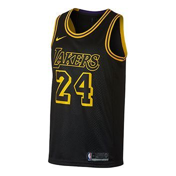 Nike Kobe Bryant Los Angeles Lakers City Edition Swingman Jersey, Black/Yellow - AJ6432-011
