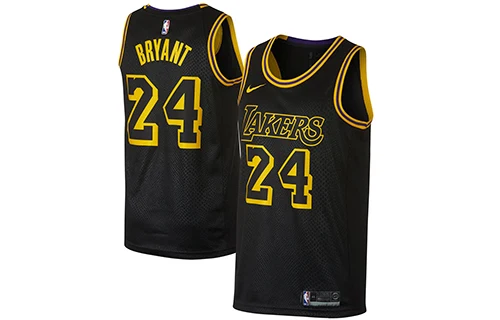 Nike Kobe Bryant Los Angeles Lakers City Edition Swingman Jersey, Black/Yellow - AJ6432-011