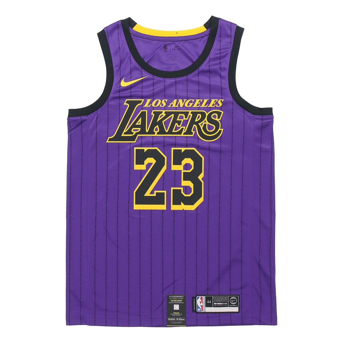 Nike NBA LeBron James #23 Los Angeles Lakers City Version Fan Edition Swingman Jersey - Purple - AJ4618-510