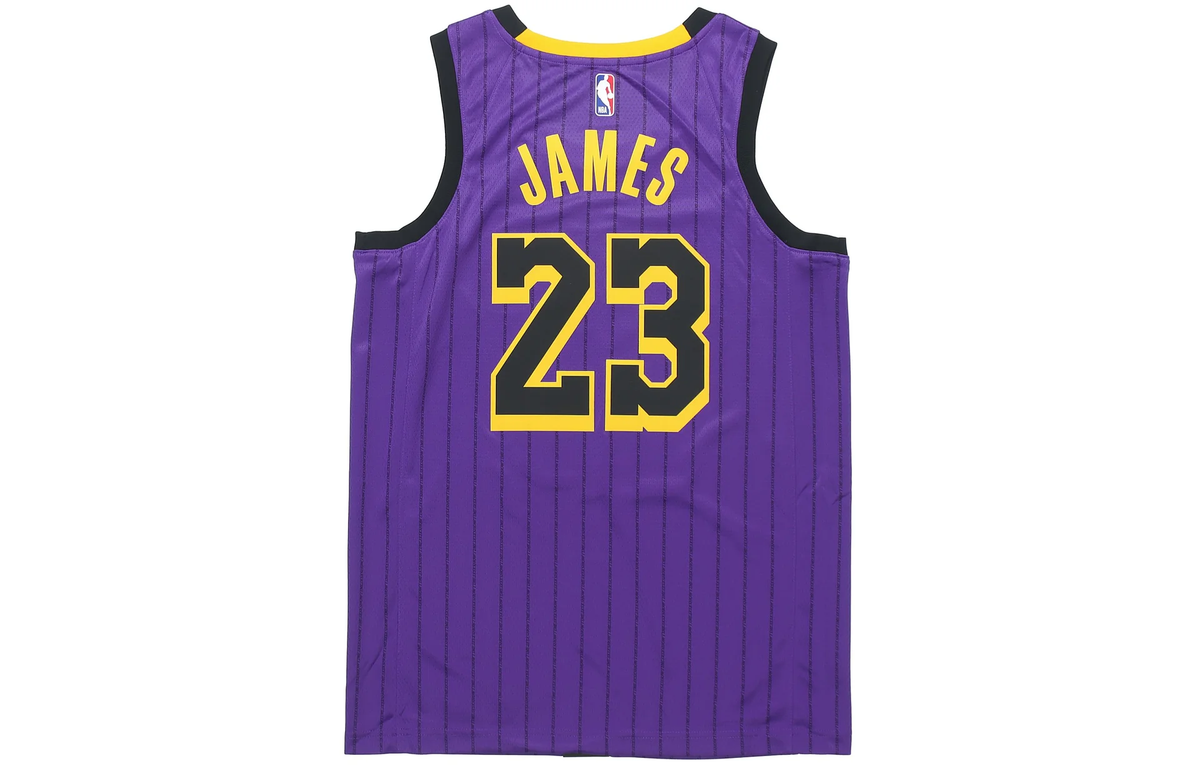 Nike NBA LeBron James #23 Los Angeles Lakers City Version Fan Edition Swingman Jersey - Purple - AJ4618-510
